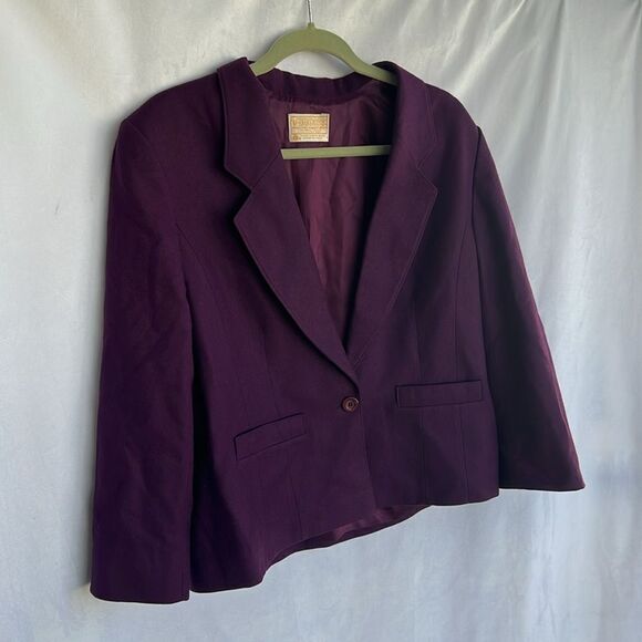 Pendleton Vintage Pure Virgin Wool Blazer Women’s size 14 - Picture 2 of 6